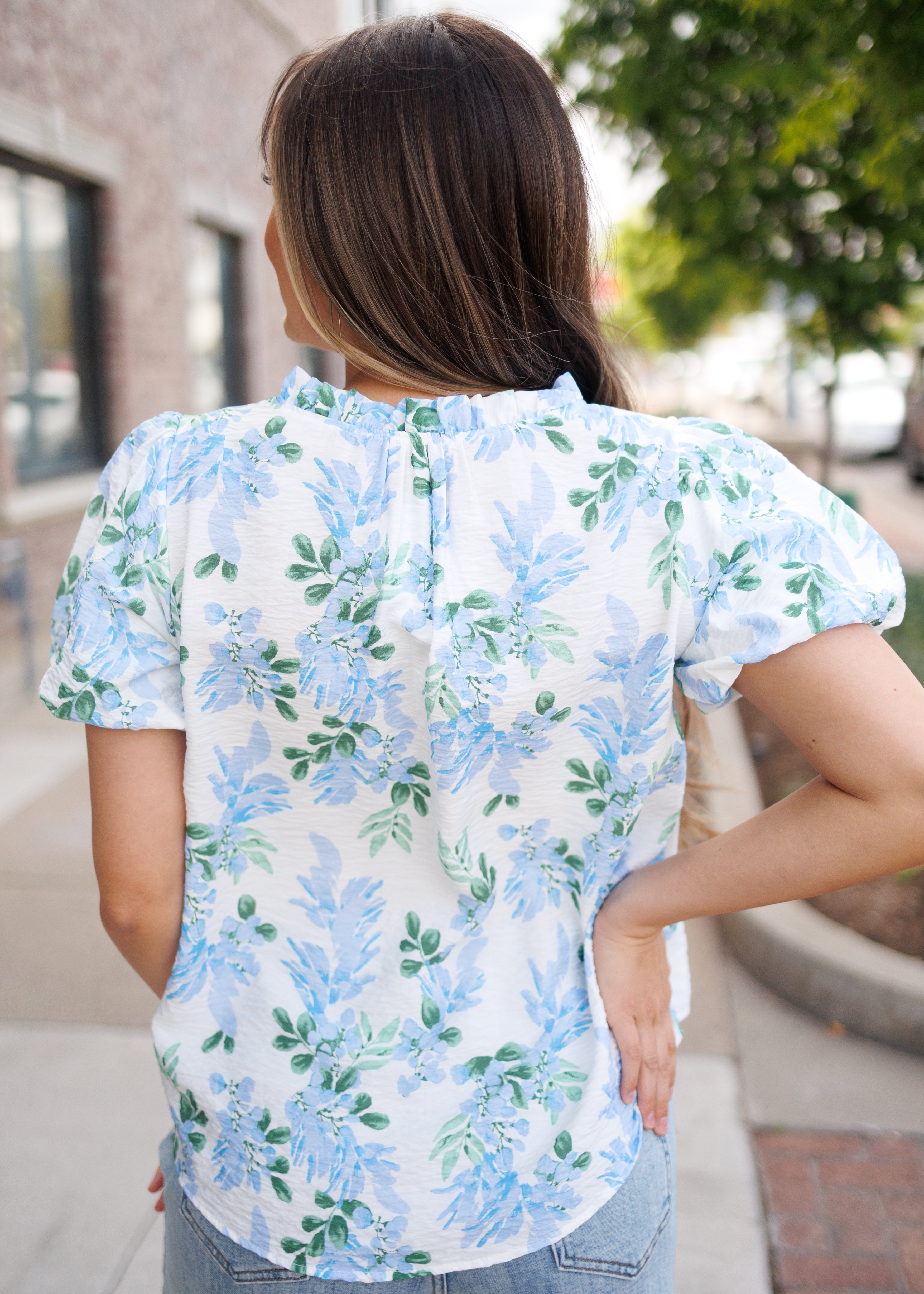 Tatum Blue Floral Blouse