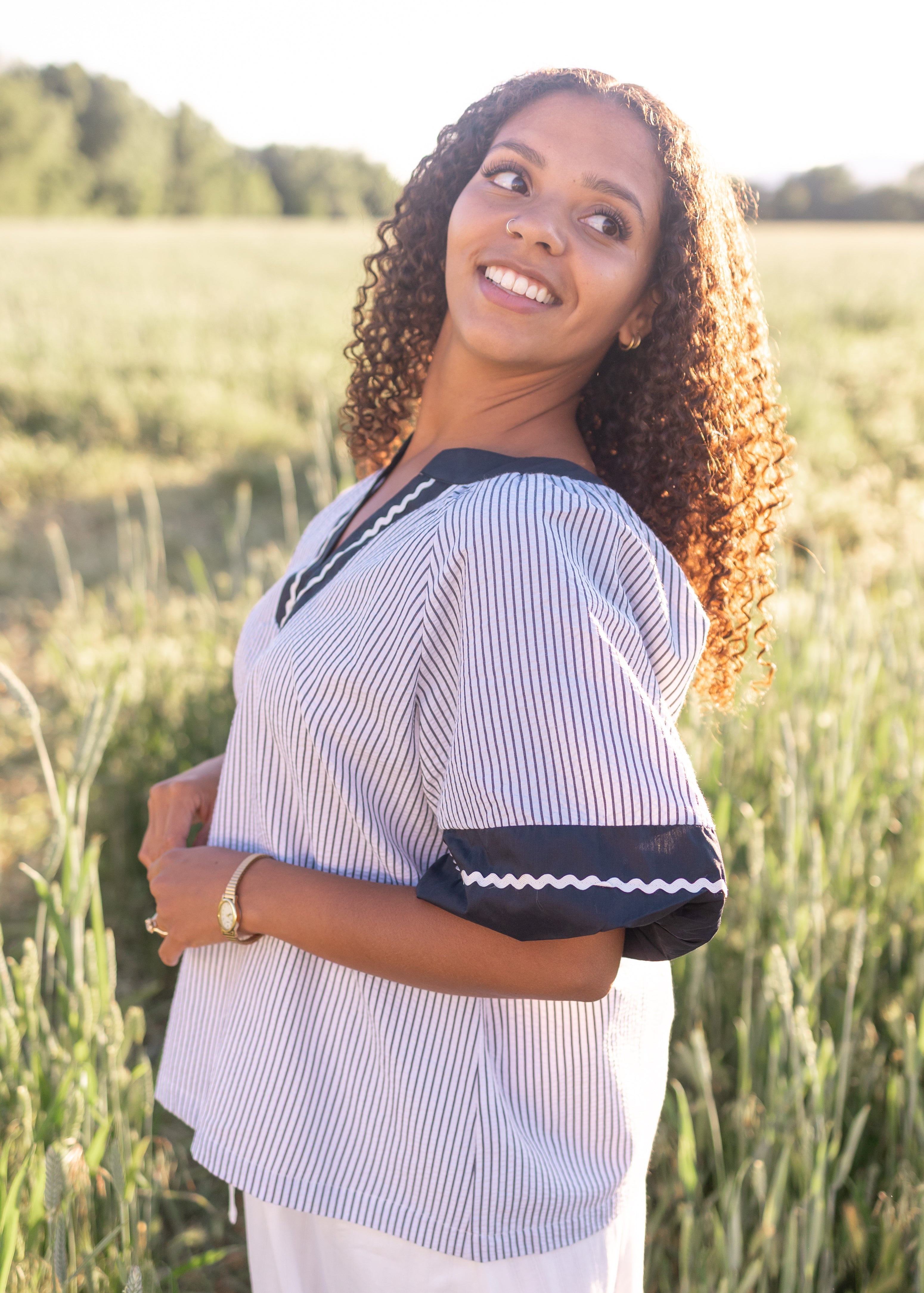 Teagan Striped Blouse