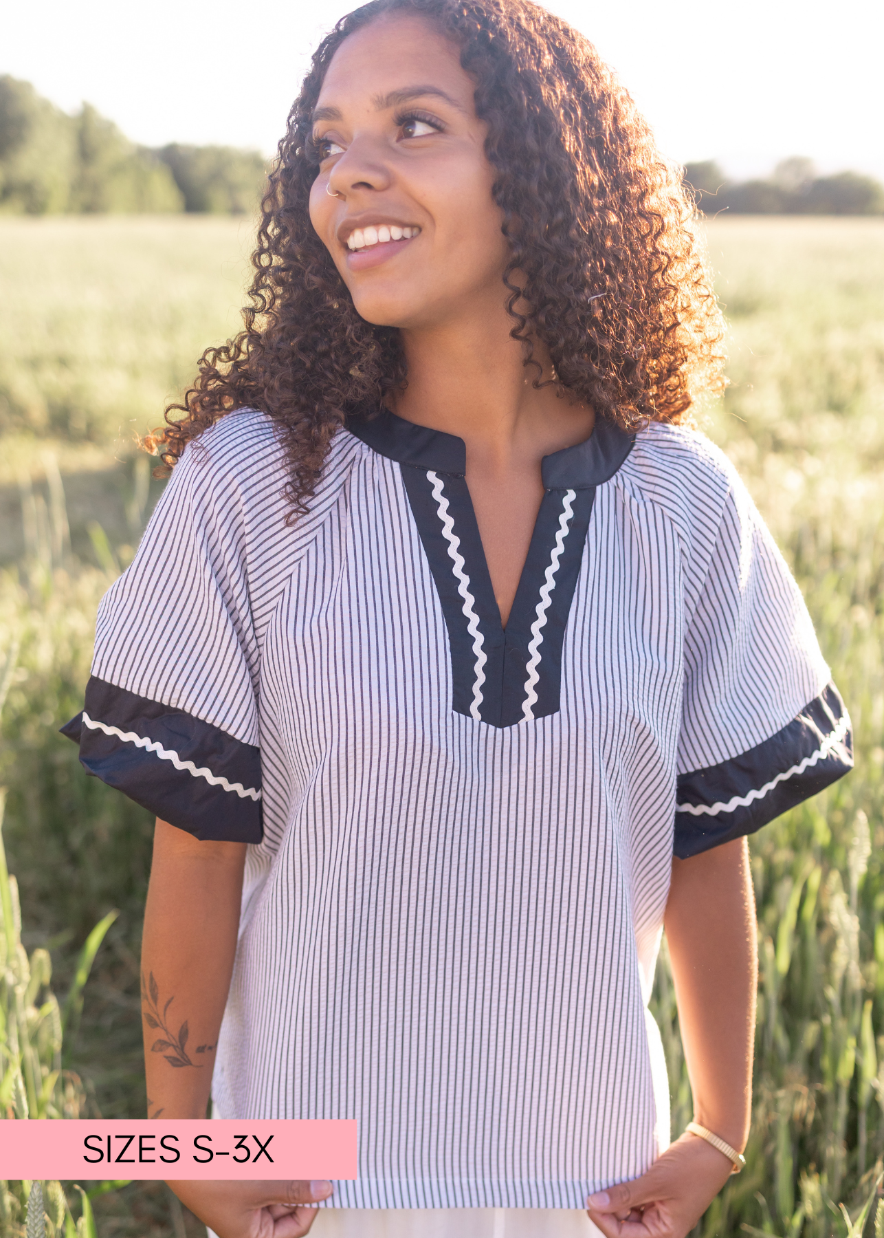 Teagan Striped Blouse