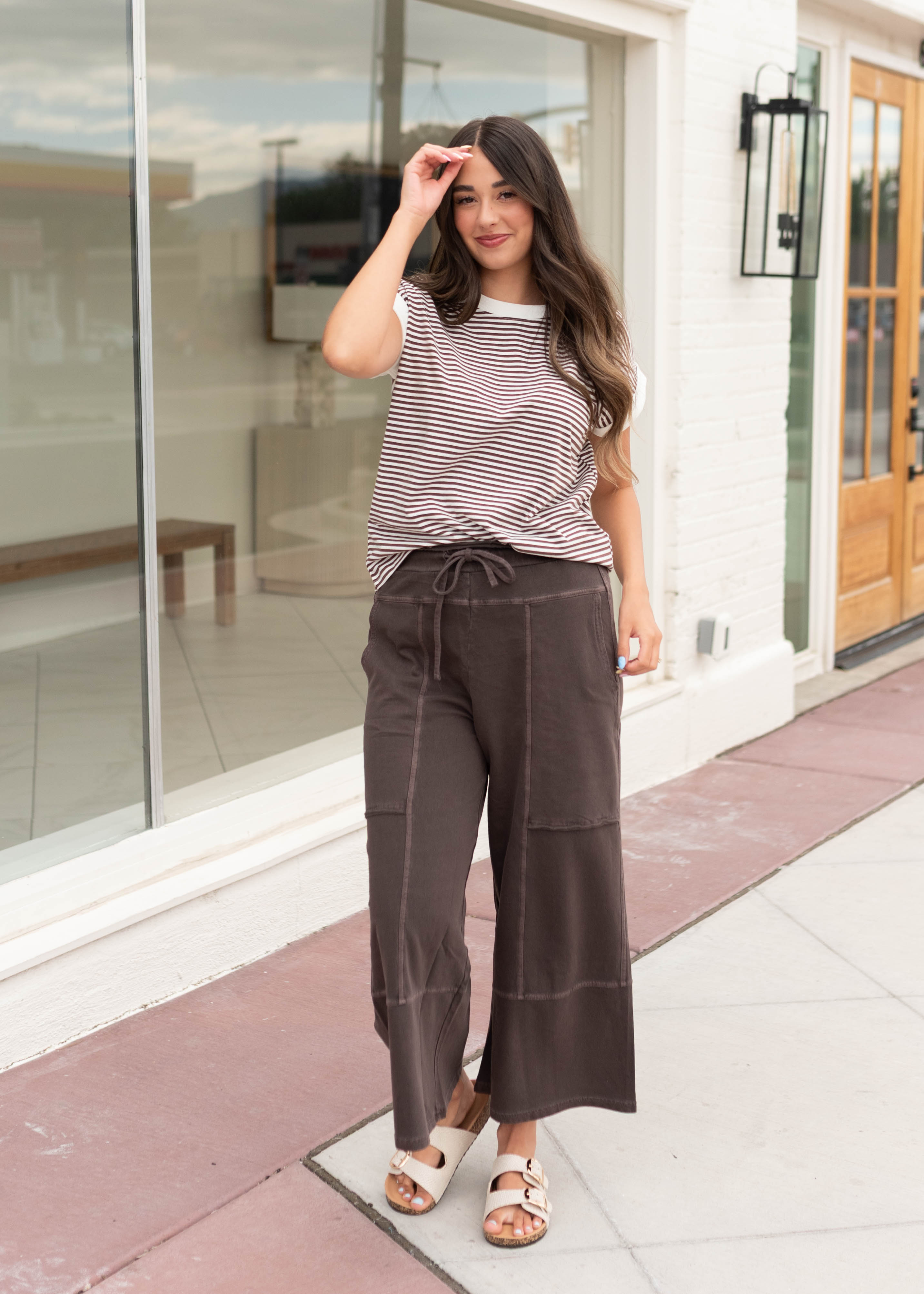 Tilly Brown Wide Leg Pants