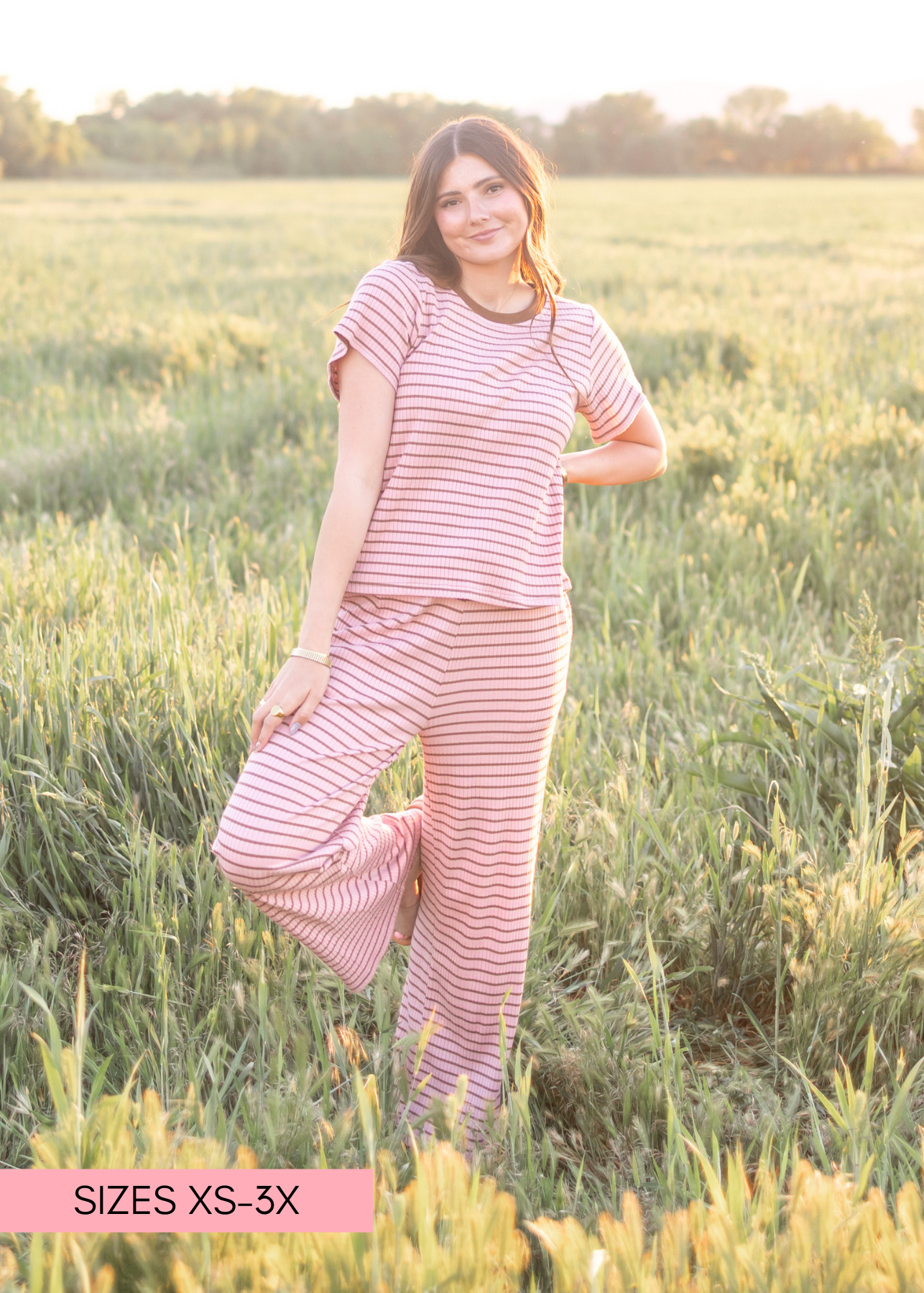 Sophie Pink Striped Pants